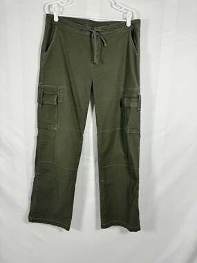 Prana Women's Olive Green Roll-Up Convertible Cargo Pants Size 14